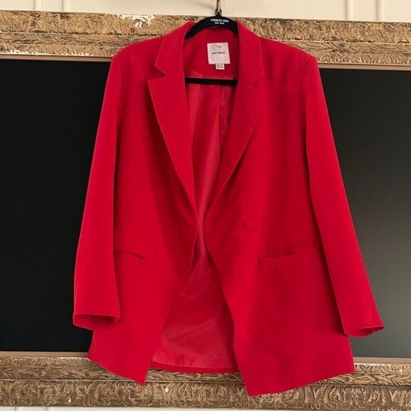 Extro&Vert Jackets & Blazers - Classic Red Single-Button Women's Blazer by Worthington